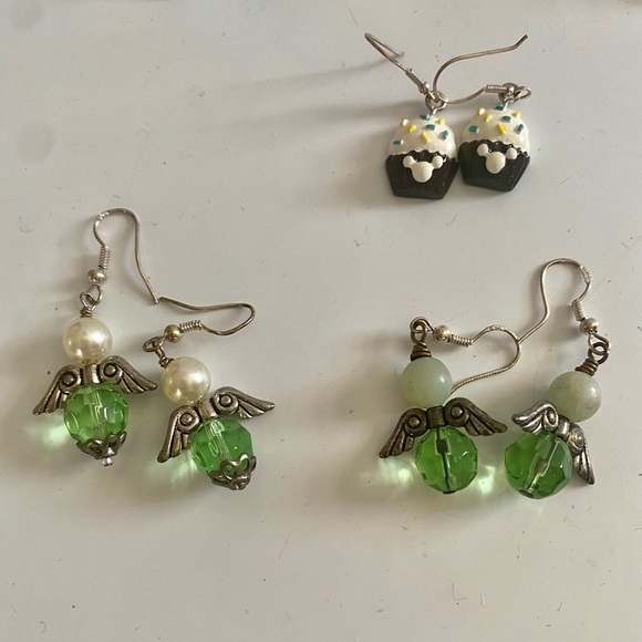Hand Made sterling silver Earrings, Christmas, Snowmen,Donuts, Cupcakes and more - Picture 4 of 16